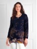 Ladies Reindeer Printed Knit Fashion Top 